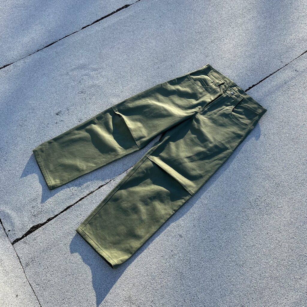 Green Pleat Pants